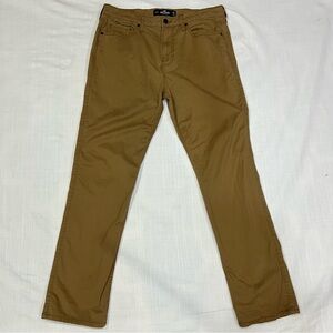Hollister Men’s Khaki Chino Pants 32x32 Slim Straight Hollister Epic Flex
